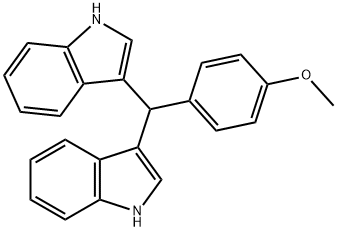 3,3'-((4-Methoxyphenyl)Methylene)bis(1H-indole) 结构式