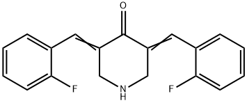 3,5-Bis[(2-fluorophenyl)Methylene]-4-piperidinone 结构式