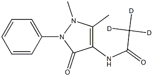 4-乙酰氨基安替比林-D3 结构式