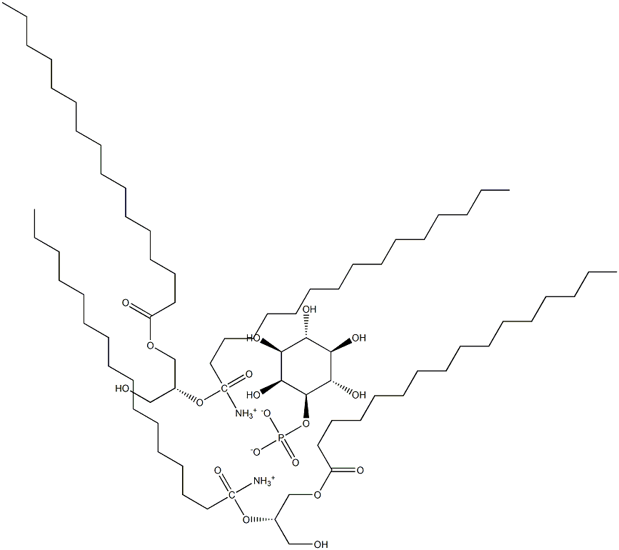 1,2-DIPALMITOYL-SN-GLYCERO-3-PHOSPHO-(1'-MYO-INOSITOL) (AMMONIUM SALT);16:0 PI 结构式