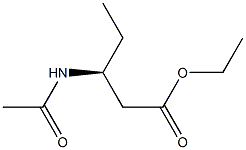 (3S)-3-(乙酰氨基)戊酸乙酯 结构式