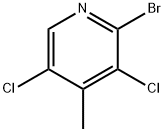 2-溴-3,5-二氯-4-甲基吡啶 结构式