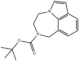 S-6-(tert-butoxycarbonyl)-5,6-dihydro-6H-[1,4]diazepino[6,7,1-hi]indole 结构式