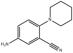 5-氨基-2-(哌啶-1-基)苯甲腈 结构式