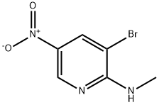 3-溴-N-甲基-5-硝基吡啶-2-胺 结构式