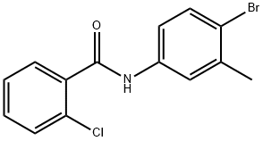 N-(4-溴-3-甲基苯基)-2-氯苯甲酰胺 结构式