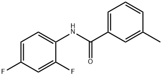 N-(2,4-二氟苯基)-3-甲基苯甲酰胺 结构式