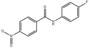 N-(4-氟苯基)-4-硝基苯甲酰胺 结构式