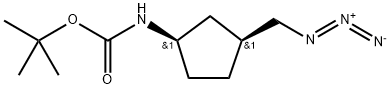 CarbaMic acid, N-[(1R,3S)-3-(azidoMethyl)cyclopentyl]-, 1,1-diMethylethyl ester 结构式