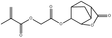 甲基丙烯酸2-氧代-2-[(5-氧代-4-氧杂三环[4.2.1.03,7]壬烷-2-基)氧基]乙酯 结构式