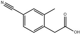 2-(4-氰基-2-甲基苯基)乙酸 结构式