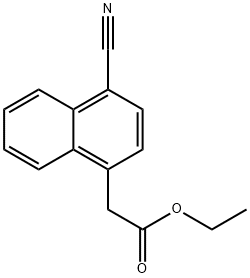 2-(4-氰基萘-1-基)乙酸乙酯 结构式