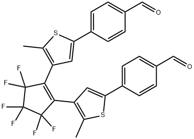 1,2-双[2-甲基-5-(4-甲酰基苯基)-3-噻吩基]全氟环戊烯 结构式