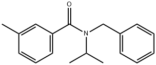 N-苄基-N-异丙基-3-甲基苯甲酰胺 结构式