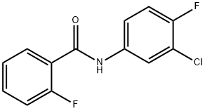 N-(3-氯-4-氟苯基)-2-氟苯甲酰胺 结构式