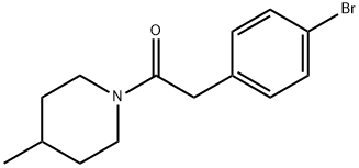 2-(4-溴苯基)-1-(4-甲基哌啶-1-基)乙酮 结构式