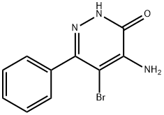 4-氨基-5-溴-6-苯基哒嗪-3(2H)-酮 结构式