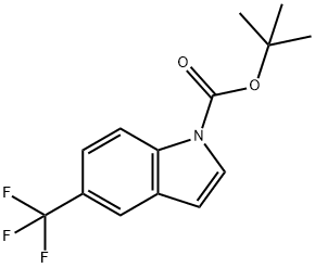 1H-Indole-1-carboxylic acid, 5-(trifluoroMethyl)-, 1,1-diMethylethyl ester 结构式