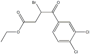 3-溴-4-(3,4-二氯苯基)-4-氧代丁酸乙酯 结构式