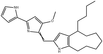 )-丁基环庚基灵菌红素原 结构式