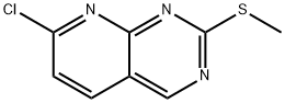 7-氯-2-(甲基硫烷基)吡啶并[2,3-D]嘧啶 结构式
