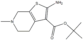 2-氨基-6-甲基-4H,5H,6H,7H-噻吩并[2,3-C]吡啶-3-羧酸叔丁酯 结构式