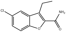 5-氯-3-乙基苯并呋喃-2-甲酰胺 结构式