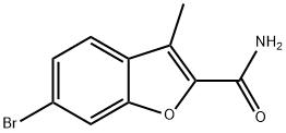 6-溴-3-甲基苯并呋喃-2-甲酰胺 结构式