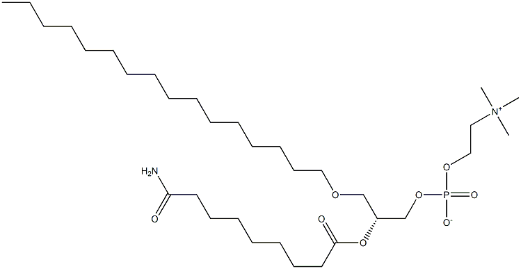 1-HEXADECYL-2-AZELAOYL-SN-GLYCERO-3-PHOSPHOCHOLINE;AZELAOYL-PAF 结构式