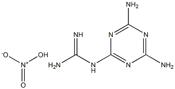 (4,6-二氨基均三嗪-2-基)胍单硝酸盐 结构式