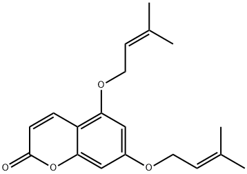 5,7-双(异戊烯基氧基)香豆素 结构式