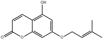 5-羟基-7-异戊烯基氧基香豆素 结构式