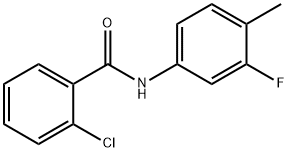 2-氯-N-(3-氟-4-甲基苯基)苯甲酰胺 结构式