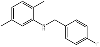 N-(4-氟苄基)-2,5-二甲基苯胺 结构式