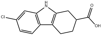 7-氯-2,3,4,9-四氢-1H-咔唑-2-羧酸 结构式