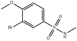 3-溴-4-甲氧基-N-甲基苯磺酰胺 结构式