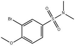 3-溴-4-甲氧基-N,N-二甲基苯磺酰胺 结构式