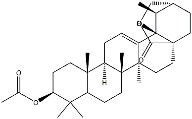 3-乙酰氧基-11-乌苏烯-28,13-内酯 结构式