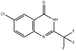 6-氯-2-(三氟甲基)喹唑啉-4(3H)-酮 结构式