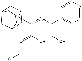 (ALPHAS)-ALPHA-[[(1R)-2-羟基-1-苯基乙基]氨基]-金刚烷-1-乙酸盐酸盐 结构式