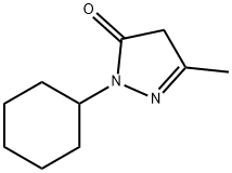 2-环己基-2,4-二氢-5-甲基-3H-吡唑-3-酮 结构式