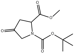 1-BOC-4-氧代-2-甲酸甲酯吡咯烷 结构式