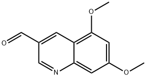 5,7-二甲氧基-喹啉-3-甲醛 结构式