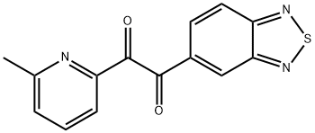 1-(2,1,3-苯并噻二唑基-5-基)-2-(6-甲基-2-吡啶基)乙二酮 结构式