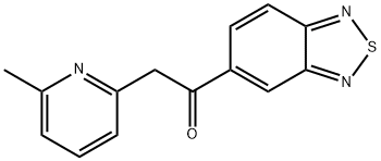 1-(2,1,3-苯并噻二唑基-5-基)-2-(6-甲基-2-吡啶基)乙酮 结构式