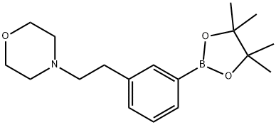 4-(3-(4,4,5,5-TETRAMETHYL-1,3,2-DIOXABOROLAN-2-YL)PHENETHYL)MORPHOLINE 结构式