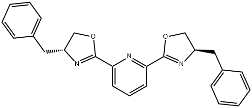 2,6-二[(4R)-4-苄基-2-噁唑啉-2-基]吡啶 结构式