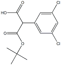 2-(叔丁氧基羰基)-2-(3,5-二氯苯基)乙酸 结构式