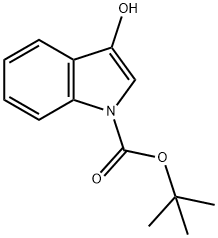 1H-吲哚-1-羧酸, 3-羟基-, 1,1-二甲基乙酯 结构式