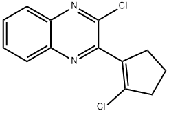 2-氯-3-(2-氯环戊-1-烯-1-基)喹喔啉 结构式